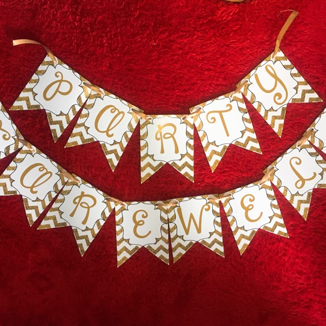 READY Bunting flag farewell party
