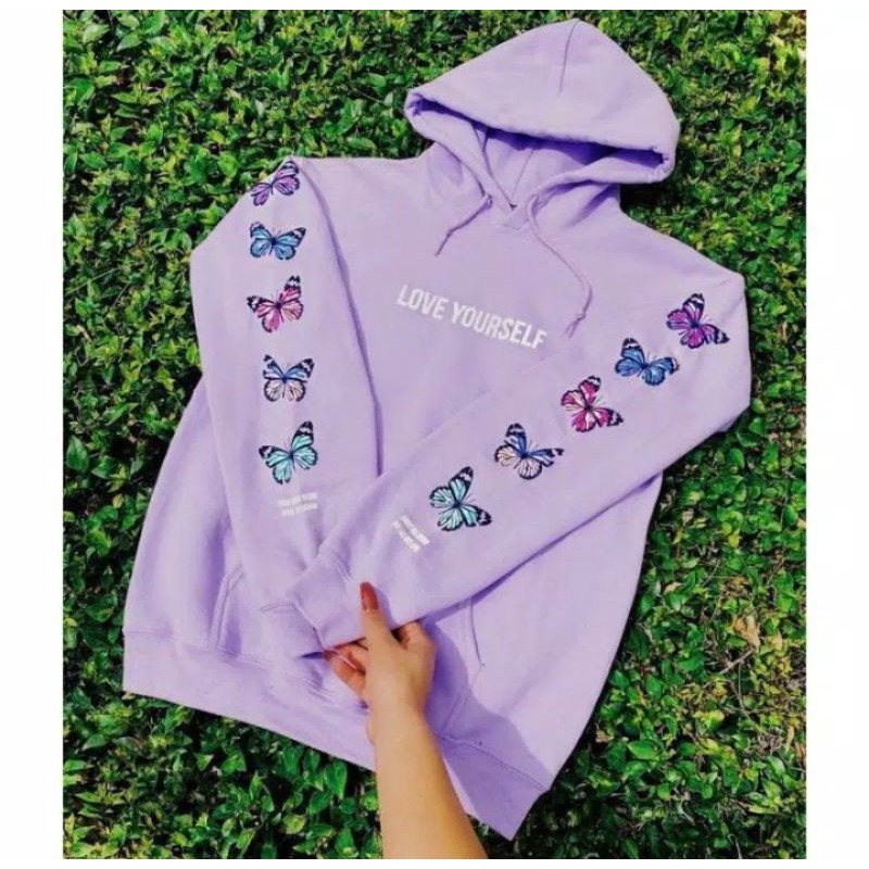 Jani Outfit I Hoodie Love Youself Purple I Korean Style