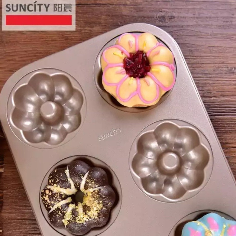 Donut Mold / Loyang Cetakan Bolu Donut 6Cups/PROMO SUNCITY/Suncity YC80165