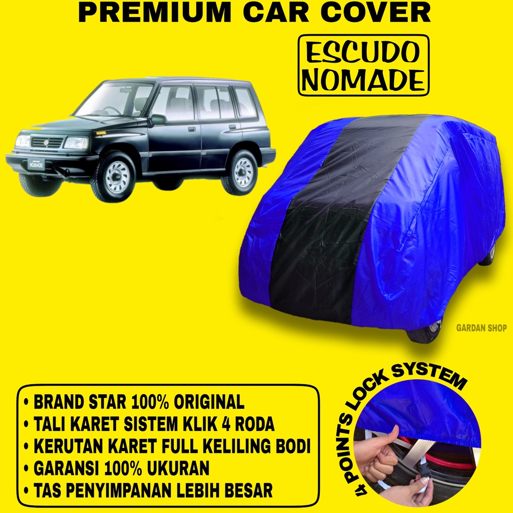 Body Cover ESCUDO NOMADE BIRU HITAM Penutup Bodi Mobil Escudo Nomade Waterproof PREMIUM