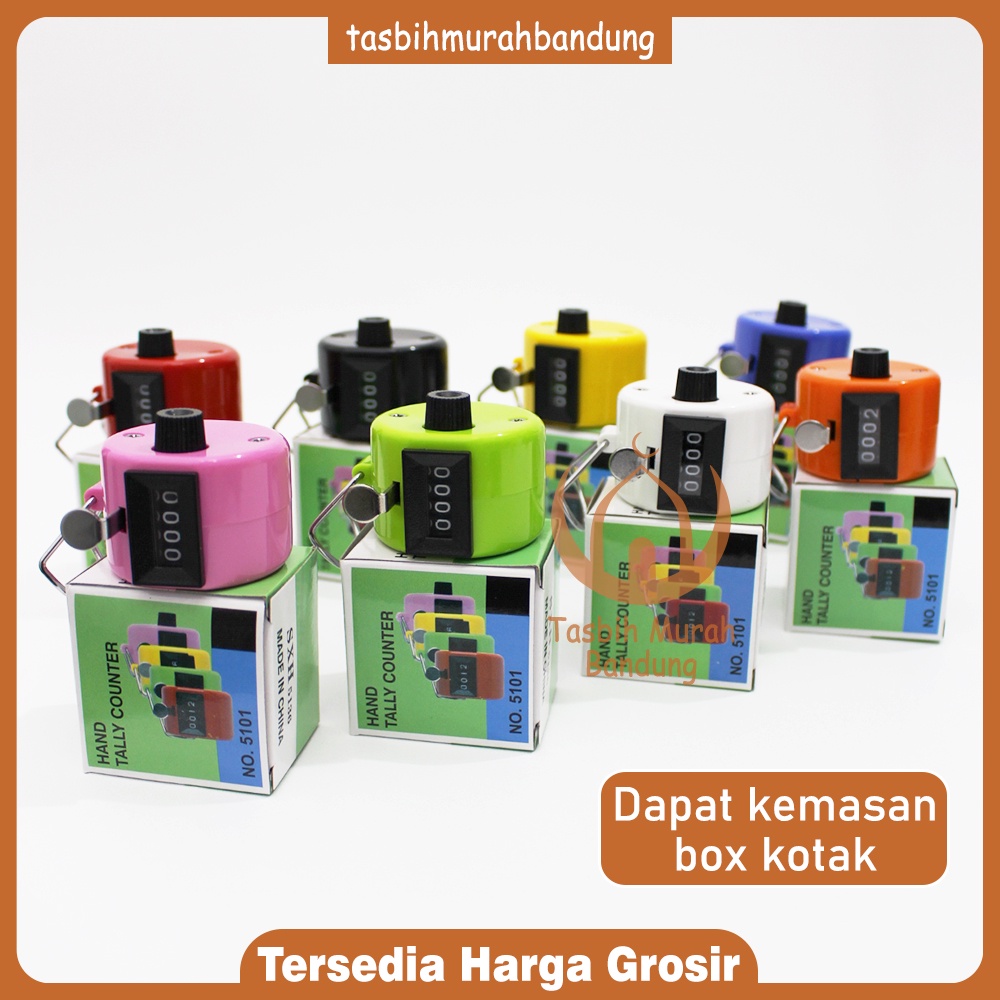 Tasbih / Alat hitung Pengunjung Warna-warni Model Stainless