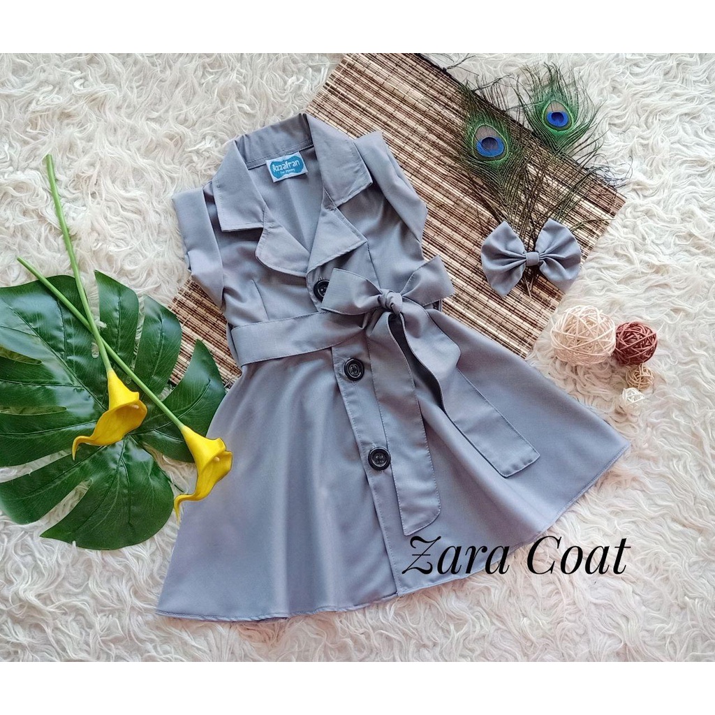 Zara Coat/Baju Wanita Kekinian/Baju Model Terbaru/Coat Warna Abu