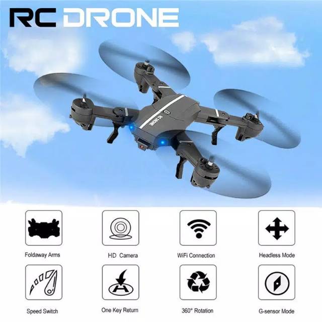 RC DRONE Quadcopter Non Camera Terlaris Altutude Hold Mode otomatis terbang