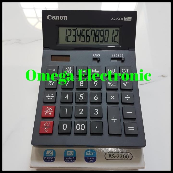 

Canon As-2200 - Calculator Desktop Kalkulator Meja Kantor 12 Digits