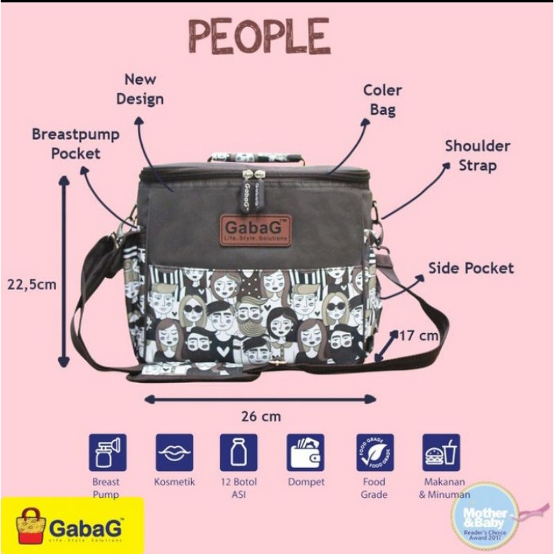 Tas Asi Cooler bag GabaG PEOPLE sling series