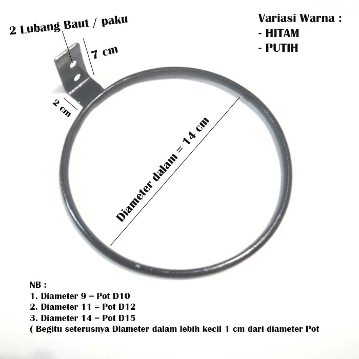 Gantungan Pot Tempel Dinding / Standing Pot Tempel / Standing pot dinding / Rak pot tanaman murah
