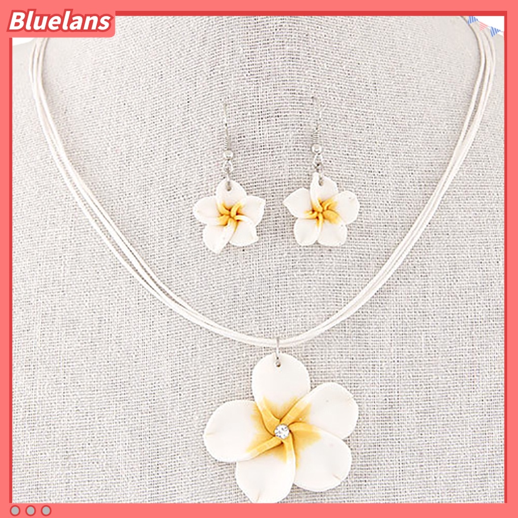 Set Perhiasan Bentuk Bunga Bahan Alloy Untuk Pesta