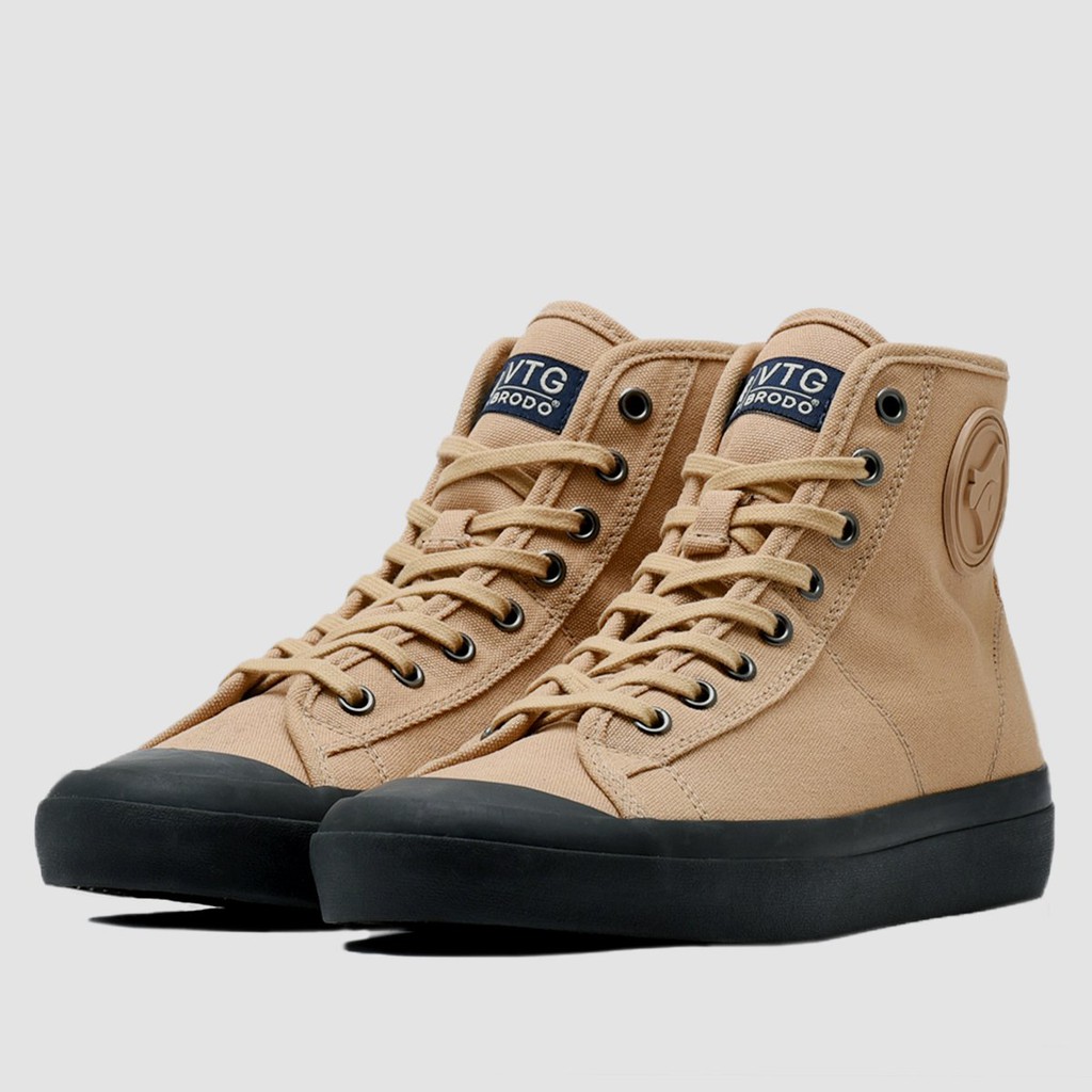 Sepatu Brodo Vintage/Vantage V2 Hi (Mocha/Navy/Fullblack/Teracota/Natural White/Black White/Camel/Olive)-Camel