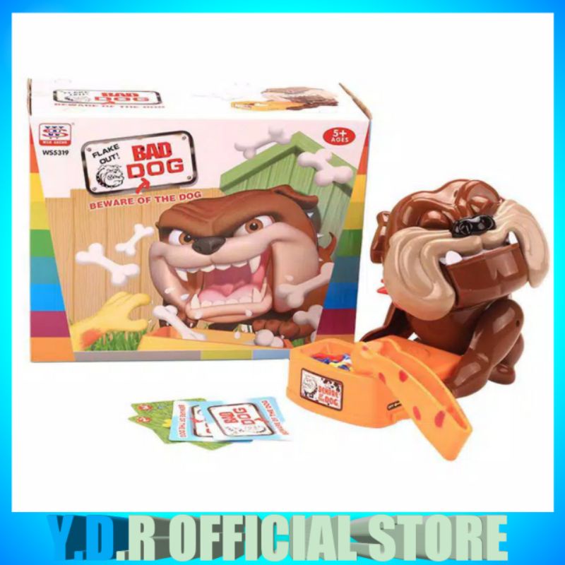 Promo MAINAN ANAK CAREFUL BEWARE BAD DOG ANJING GIGIT TULANG + KARTU MAINAN KELUARGA FAMILY TERMURAH