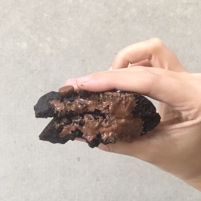 

Nutella stuffed double chocolate cookies