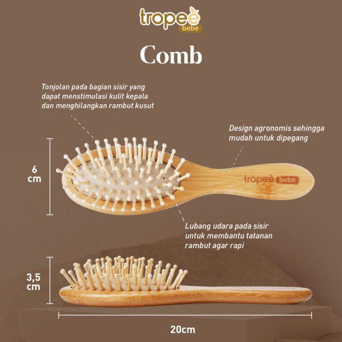 Tropee Bebe Premium Hair Brush And Comb