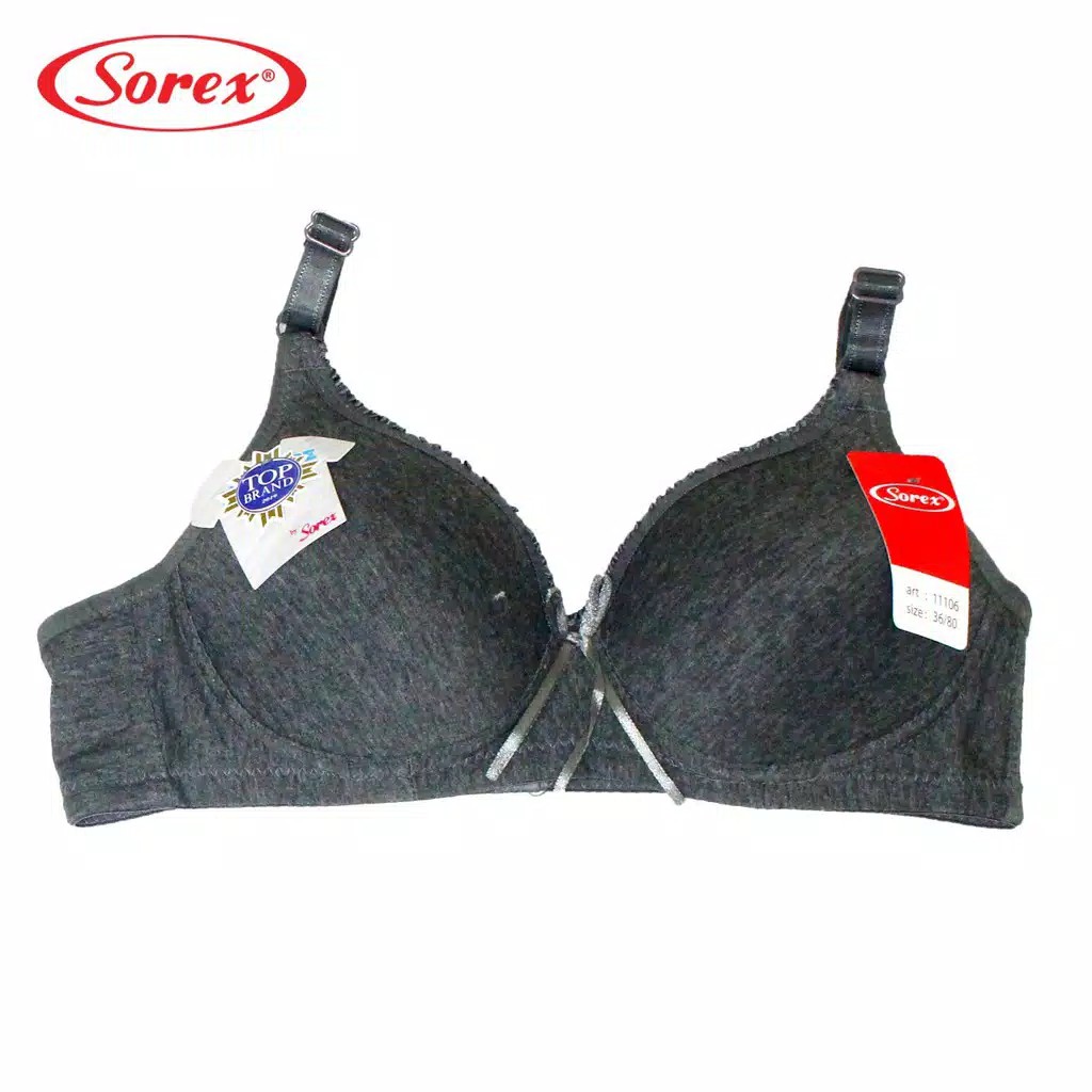 Sorex Bra 11106 Busa Sedang Tanpa Kawat Kait 2 Cup setara Cup B Melange Collection Basic Harian