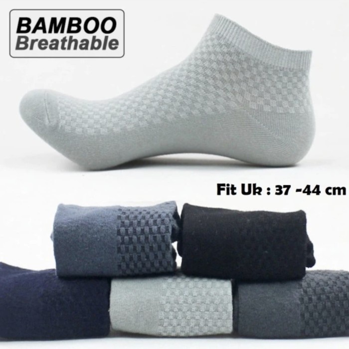 KK50 Kaos Kaki ORIGINAL Arang Bamboo SERAT BAMBU Pendek Semata Kakip