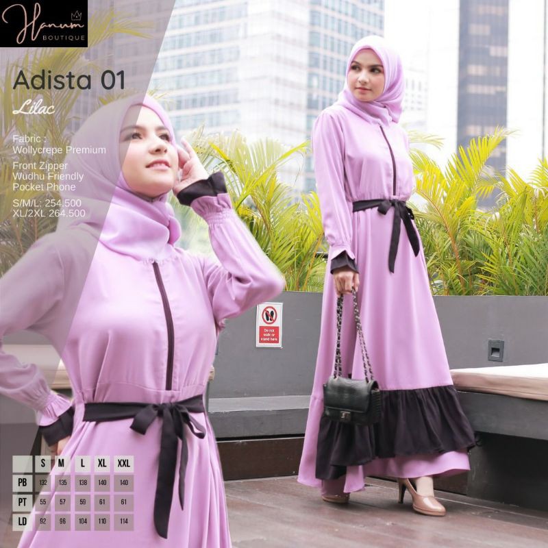 DRESS ADISTA 01/ GAMIS TERBARU/ GAMIS ADISTA BARU