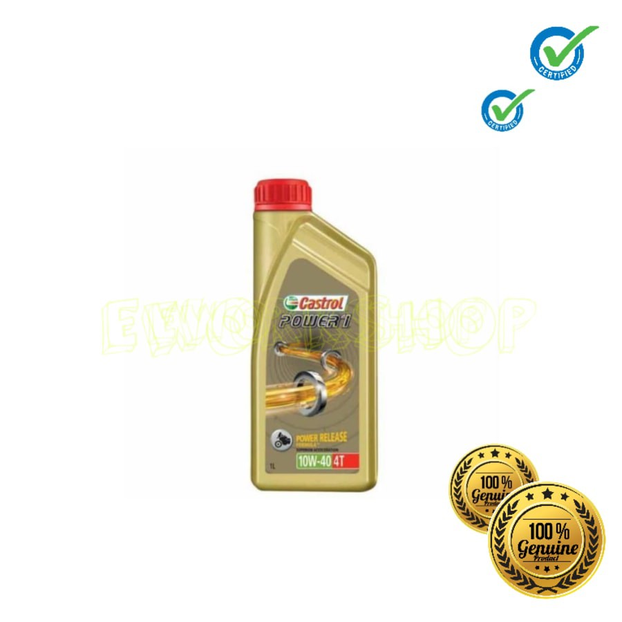 OLI CASTROL POWER 1 10W-40 4T 1 L 100% Original Product