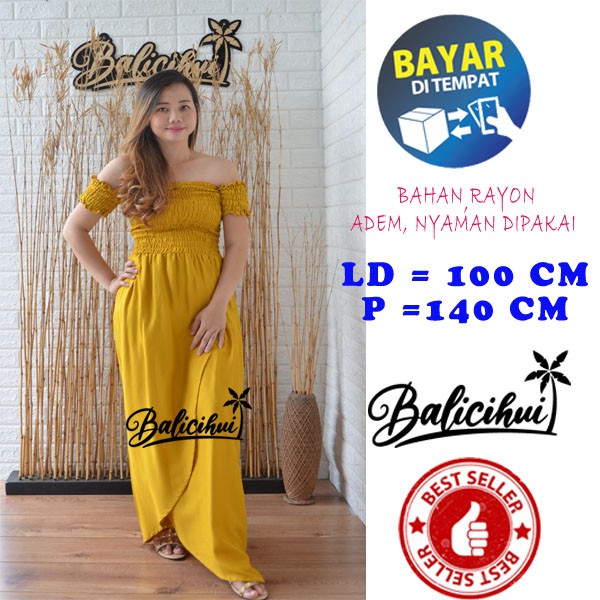 Balicihui Dress Jovita Dress Wanita Dress Bali Dress Sabrina Long Dress Bali Nyaman Trendy