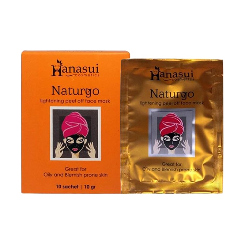 SACHET Hanasui Naturgo   Naturgo BPOM   Masker Lumpur  Masker Hitam