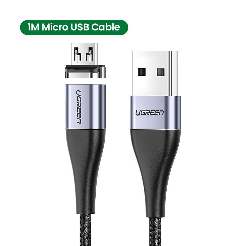 Ugreen 3A Kabel Data Charger Micro USB Magnetic 100cm Fast Charging