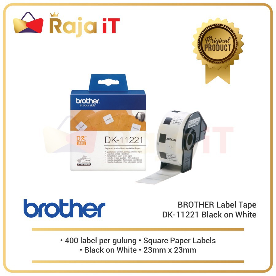 

BROTHER Label Tape DK 11221 Die Cut Square Label DK11221 23mm x 23mm