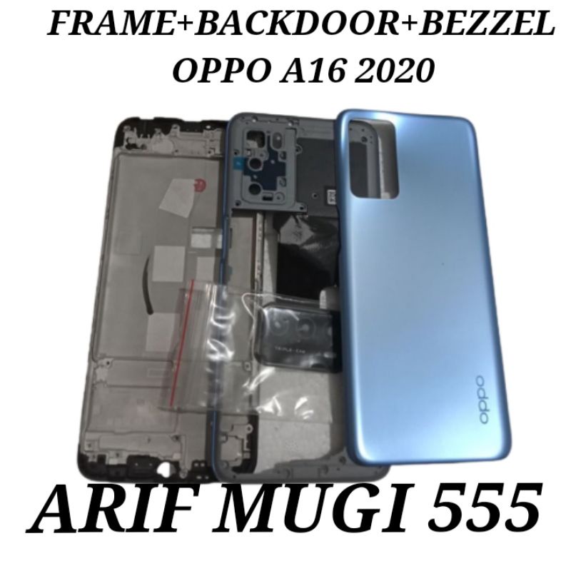 FRAME+BACKDOOR KESING CASING HOUSING FULLSET OPPO A16 ORIGINAL