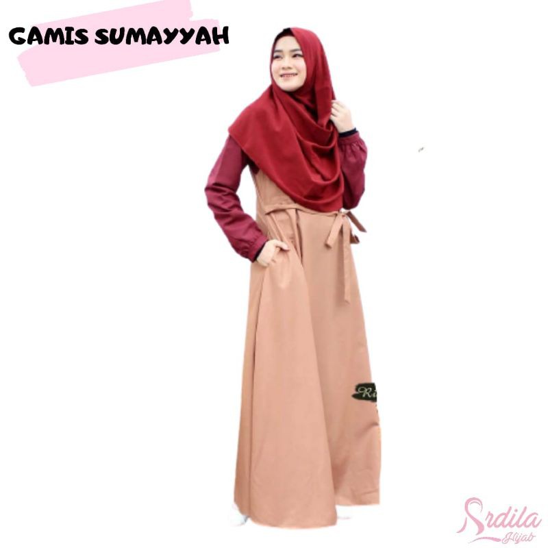 Gamis Remaja Polos Overall Katun Toyobo Sumayyah RiskiRich