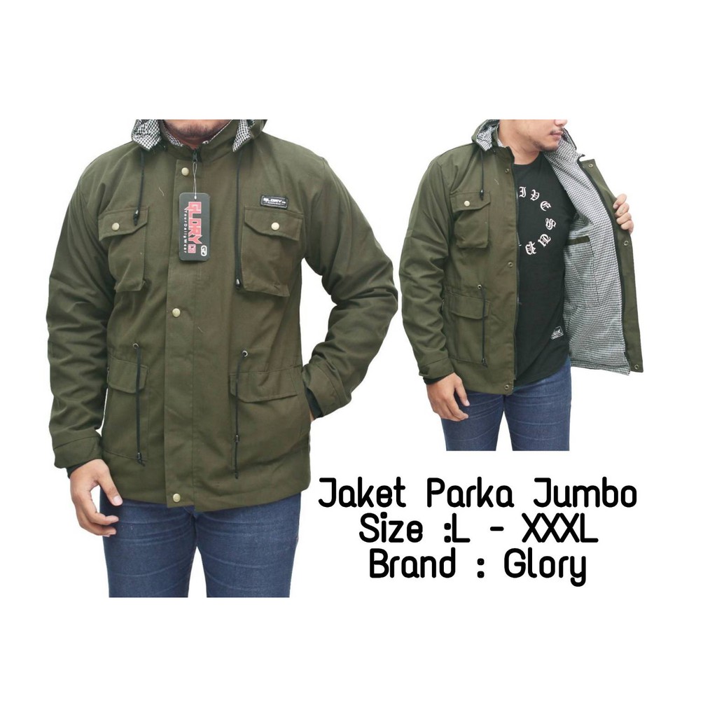 JAKET PARKA JUMBO PARKA BIG SIZE JUMBO CANVAS QUALITY PREMIUM-JAKET PRIA BIG SIZE UKURAN BIGSIZE