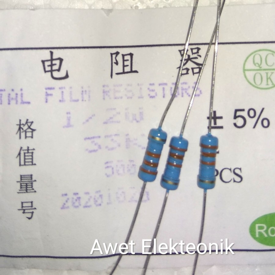resistor 33k ohm 1/2 watt resistor 33k 1/2w resistor 33k 1/2W
