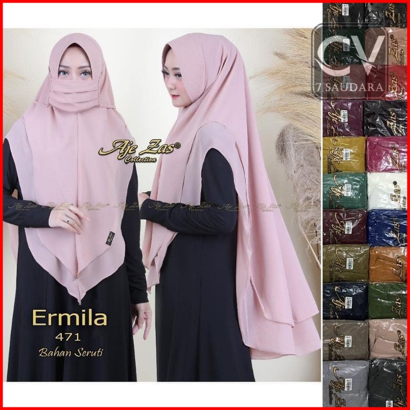 JILBAB  Jumbo UNISA ORI AJE ZAS COLLECTION Premium Bahan Tebal Dijamin ORI Premium KHIMAR Syari HIJA