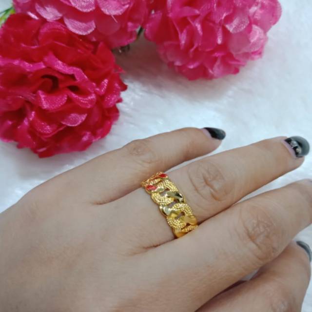 Cincin sisik naga gold xuping 24k