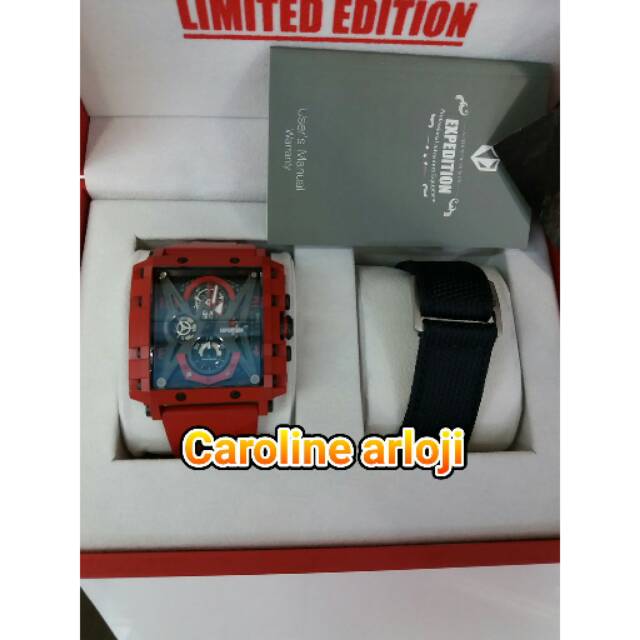JAM TANGAN PRIA EXPEDITION E8 LIMITED FREE TALI KANVAS E6757M
