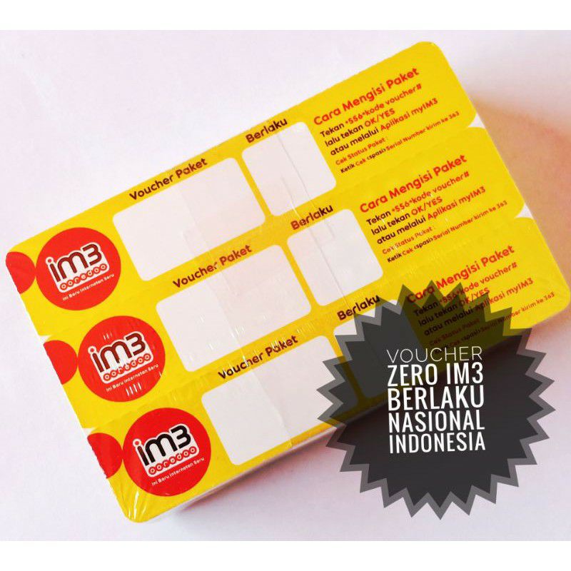 Voucher zero /kosong indosat/IM3
