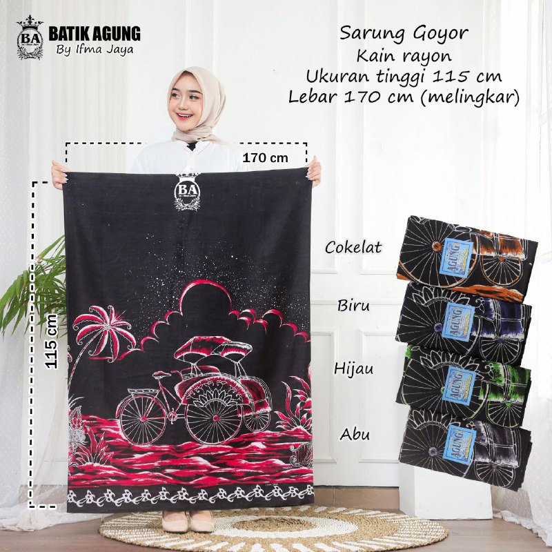 SARUNG BECAK NEW SARUNG BATIK WANITA SARUNG PRINT SARUNG GLOYOR SARUNG BATIK PEKALONGAN KAIN SARUNG