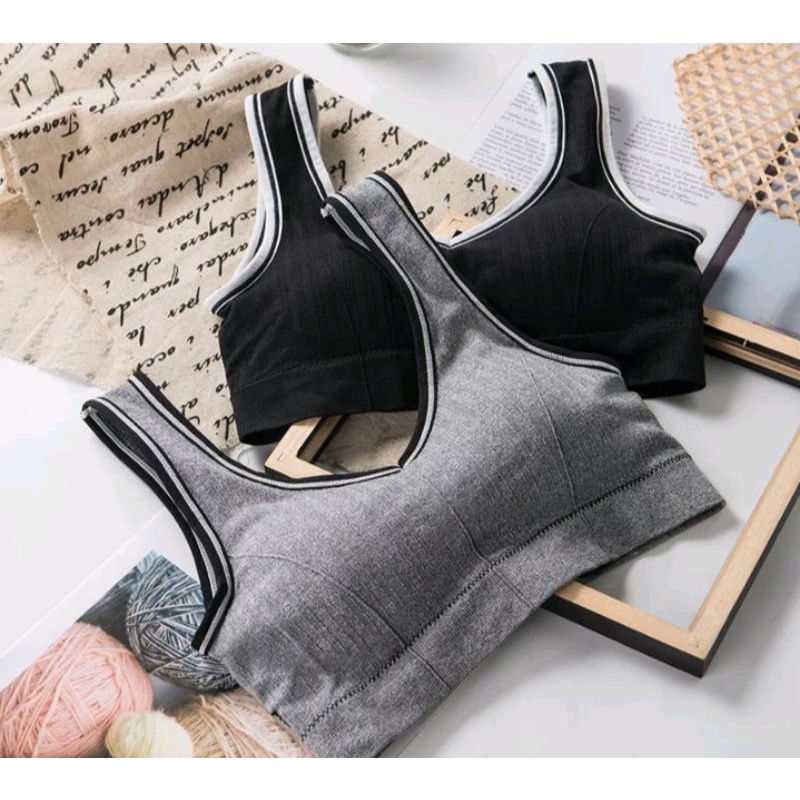 HOT SALE Sport Bra Bra Wanita Model Tampa Kawat Dengan Bahan Halus