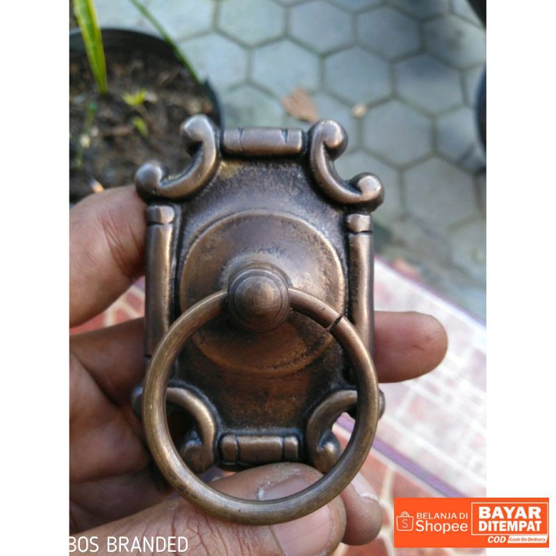 Brass Ring Pull - Tarikan Pintu Gebyok Kuningan Antik GBY 030 Termurah