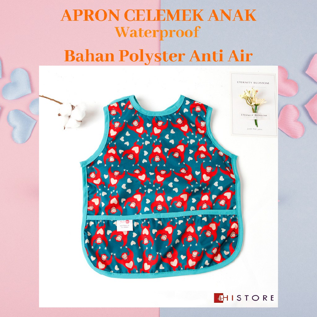 APRON CELEMEK BAYI POLYESTER FABRIC TAHAN AIR BAHAN SUPER PREMIUM