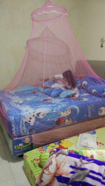 Kelambu Tempat Tidur Anti Nyamuk Bulat Gantung