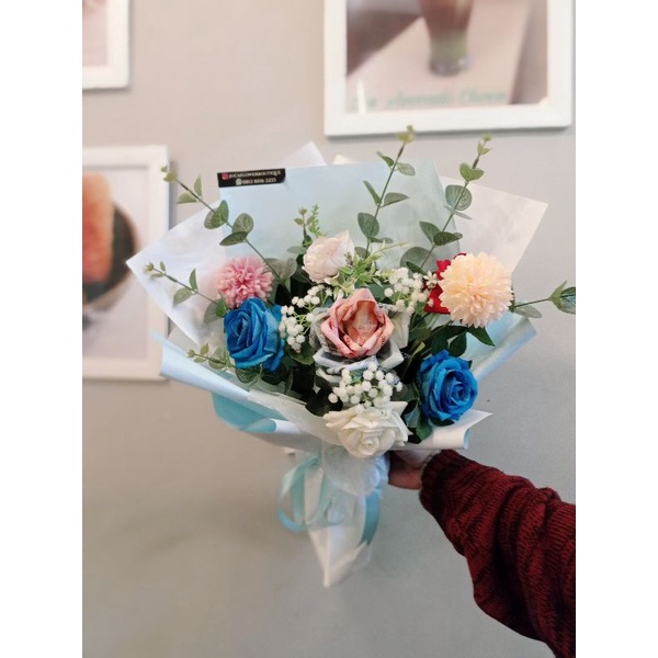 buket bunga palsu/buket bunga uang/buket bunga artificial/wedding/birthday