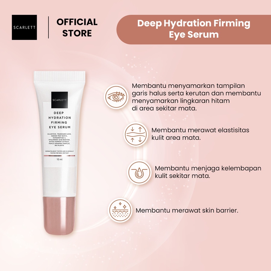 Scarlett Whitening Age Delay - Deep Hydration Firming Eye Serum Menyamarkan Kerutan Mata