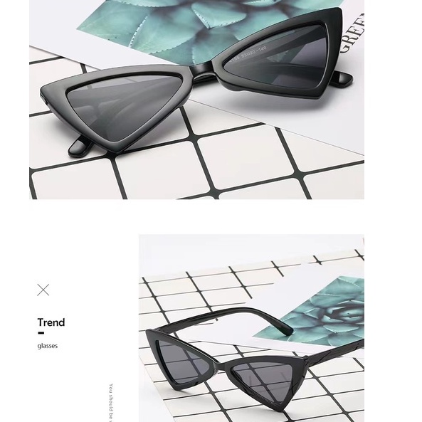 DODORY K714 Kacamata Fashion Anti Radiasi Bentuk Triangle Sunglasses Hitam  Style Unik