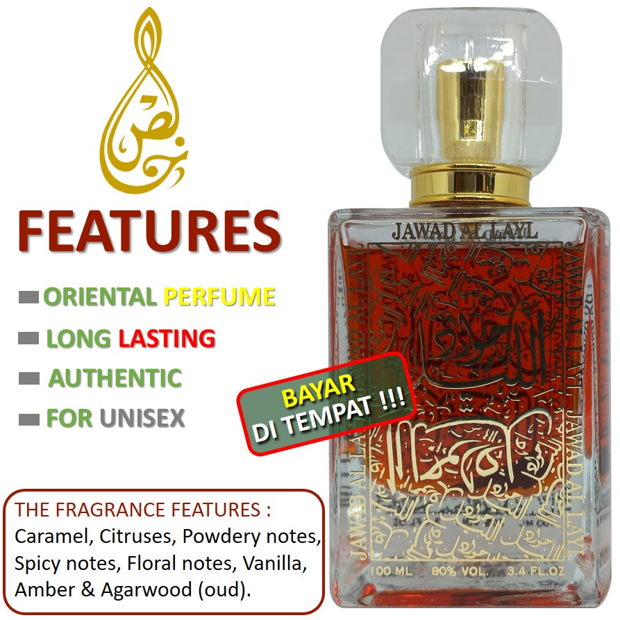 Parfum Arab Untuk Pria dan Wanita Aroma Lembut Tahan Lama 24 Jam Khalis Perfume Jawad Al Layl Eau De