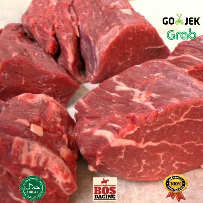 

Steak | Daging Steak 1Kg Has Dalam Tenderloin Sapi Dijamin Fresh Segar