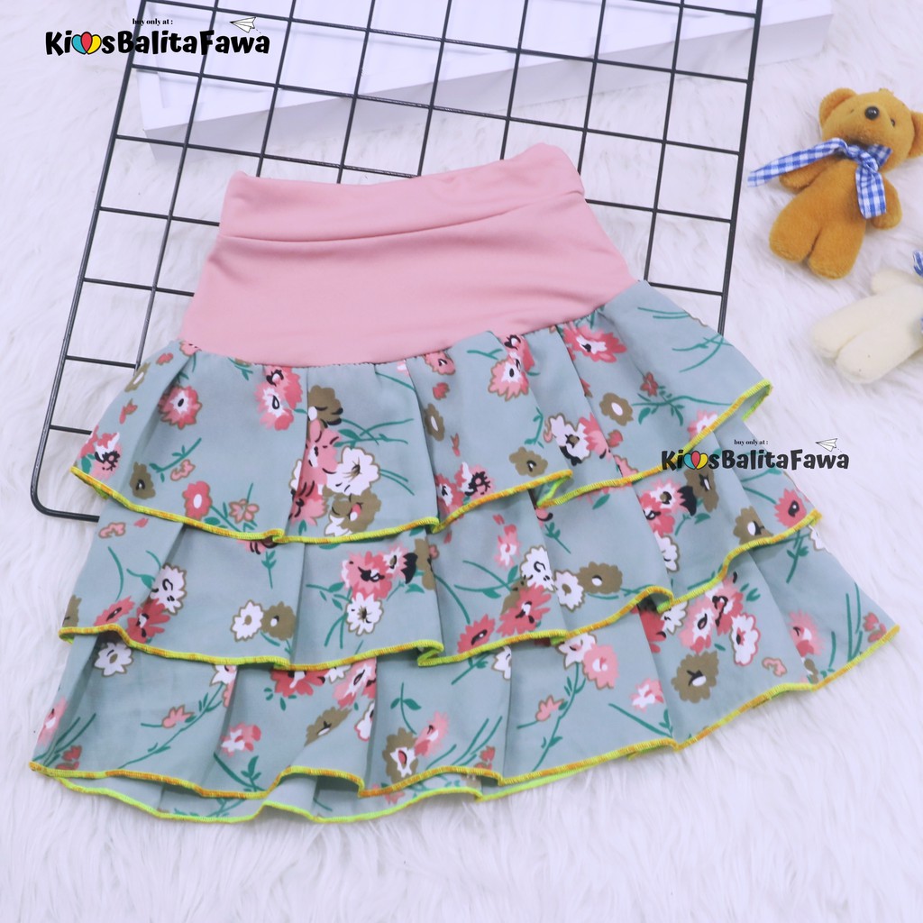 Sasha Skirt uk 2-3 Tahun / Rok Anak Perempuan Murah Skirt Pendek Polos Kaos Lucu Grosir Pakaian Adem