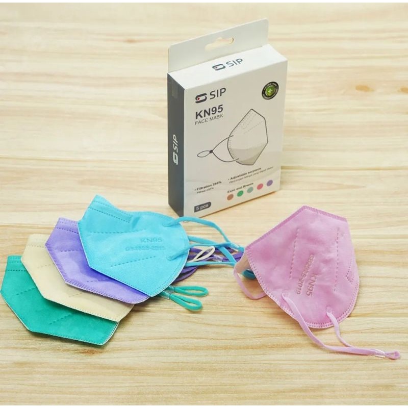 Masker Anti Virus Pastel Series Kn95 S Sip Set 5 Pcs