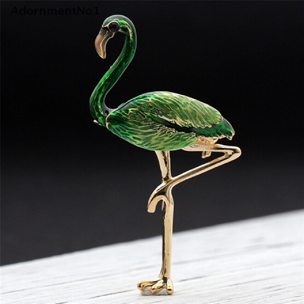 (AdornmentNo1) Bros Pin Enamel Bentuk Flamingo Untuk Wanita