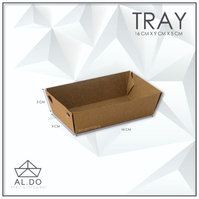 

KARTON KRAFT (TRAY) UKURAN 16 X 9 X 5 (PE) ADA WARNA HITAM, PUTIH,COKLAT
