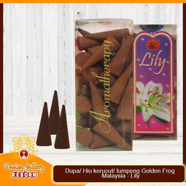 Dupa/ Hio kerucut/ tumpeng Golden Frog Malaysia - Lily