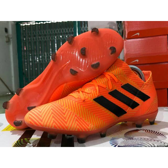 Sepatu bola - Adidas Nemeziz 18.1 ORANGE BLACK