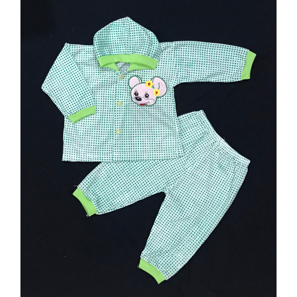 BAYIe - Setelan Baju Bayi/Anak Lengan Panjang Topi+Celana Panjang  YULIA umur 0-12 bulan