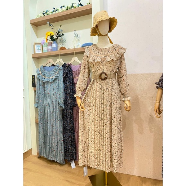 YUNA DRESS KOREA FASHION BHN CERUTY PERINTING IMPORT LD105 PB135