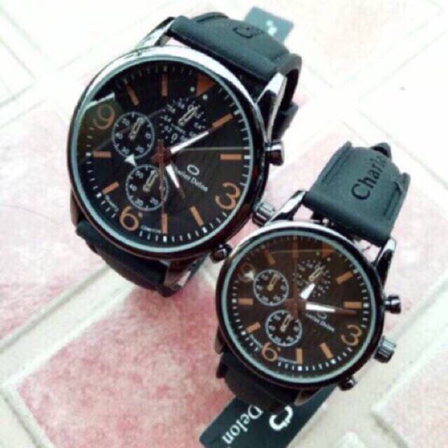 jam tangan charles delon couple waterproof sudah sepasang